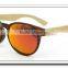 2015 Fashion Bamboo Arm Sunglasses Men Mirror Glasses Plastic Frame Sunglasses