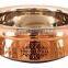 IndianArtVilla Handmade Steel Copper Induction Handi 900 ML - Serving & Baking Indian Cuisines Dishware Home Hotel Restaurant Ta