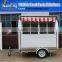 stainless steel mobile food truck/ ice cream cart/ hot dog mobile food car