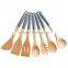Food Grade Silicone Handle Kitchen Wood Tools Set Of 7