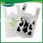 manufacturing custom white die cut plastic bag with patch handle