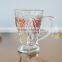 Clear cheap drinking glass cup with handle for sale