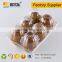 Kiwi fruit shape container PET clear disposable plastic container