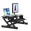 Easy to adjust folding computer desk sit stand desk with opening keyboard