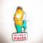 animal shaped 3d cheap pvc keychain