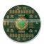 Single sided pcb prototype with green solder mask and black legend