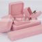 Elegant pink Flannel jewelry Boxes & Cases Velvet ring box