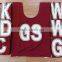 women black netball racing bibs with name