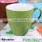 Ceramic colorful embossed polka dot coffee mug