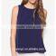 China Factory Direct Wholesale Woven Tank Polyblend Women Sleeveless Shirt