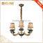 Porcelain Brass Elegant Empire Navy Chandelier, Antique Golden Bronze Pendant Light