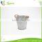 Garden Deco Round Metal Hanging Galvanized Bucket