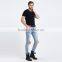Korea Style Men Ripped Jeans Washed Ankle Destroyed Pants