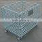Warehouse folding steel storage cage/roller container