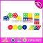 Hot sale preschool stacking geometry blocks wooden baby sorting toys W13D112