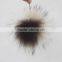 Myfur Mixed Color Pom Pom Keychain Bag Charm Genuine Raccoon Fur Pom Poms For Hat Accessory