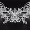 Black silver white Gold Metal Italy Venetian Mask Masquerade Rhinestones Filigree Butterfly