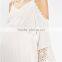 Summer chic lace hemmed hot selling cold shoulder dresses for pregnant women