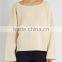 Fashion 2017 ladies plain blank crew neck long sleeve pullover designs cardigan cashmere sweater woman