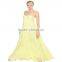 2016 Lastest straplessv-plunge neck wedding women dress ,crepe trail floor length ladies dress OEM