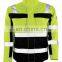 2017 high visibility safety plain bomber polar fleece jacket