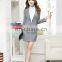 Customized Slim Business Skirt Suit Long Sleeved Office Suit for Women