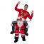 Funny Piggyback Ride On Pick Me Up Santa Claus Costume