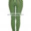 Hypnotic green pattern high quality sexy yoga ladies crossfit workout fabric pants skinny custom wholesale denim women leggings