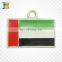 UAE national flag shape custom metal charm painted witn epoxy