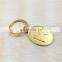 Customized gold metal keychains