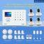 hot wireless 433mhz GSM/3G +WIFI smoke fire home security alarm systems For home office shop warehouse