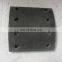 Original SHACMAN Spare Parts Brake Lining 199000340068 Sinotruk STR HOWO  Rear Brake Lining