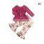 Baby girl's spring and autumn outfit with customizable printed patterns
