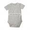 Summer 100% Organic Cotton V-neck Short Sleeves Baby Romper