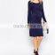 Organic soft comfortable long sleeve twisted front elegant organic maternity modern dress