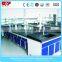 All steel school computer lab furniture modern style laboratory work table with reagent shelf