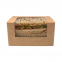 Disposable kraft food packaging takeaway food packaging Square Sandwich Pack Kraft with Window
