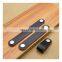 Leather Cabinet Handles Leather Pull Handle Bag Handle Drawer Door Handles Knob Brown Black Furniture Hardware Zinc