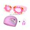 Children Swimming Goggles Swim Caps Ear Plug Nose Clip Set Boy Girl Waterproof Silicone Kids Swim Glasses Pool Eyewear