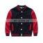Manufacturer's custom brand LOGO children's baseball uniform school uniform 100% cotton sweater casual sports cardigan jacket