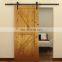 Practical Interior Frosted Glass Insert French Wooden Sliding Barn Door Sliding