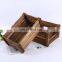 Vintage rustic wooden storage fruit crate decorative tray carrier box