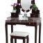 Brown Dressing Table with Stool and LED Lights with 5 Drawers and Mirror Dresser Furniture Dresser Makeup Table