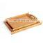 Rectangle Bamboo Serving Tray With Cut Out Handles Home Basics organizer