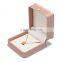 High-End Pu Leather Bright Pink Ring Earrings Necklace Pendant Box