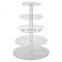 Round Clear Acrylic Cupcake Display Stand Multi-Layer Removable Acrylic Dessert Stand for Party Wedding