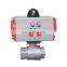 COVNA DN15 1/2 inch 2 Way Female Thread 316 Stainless Steel Double Acting Pneumatic Actuator Ball Valve