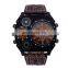 Oulm 1349 Vintage Quartz Watches for Men Mulit Case Waterproof Leather Square Wrist Watches