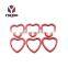 Popular High Quality Colored Metal Heart Shaped Flat Flat Split Ring Keychain