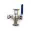 Stainless Steel Manual Type non-retention clamp ball valve